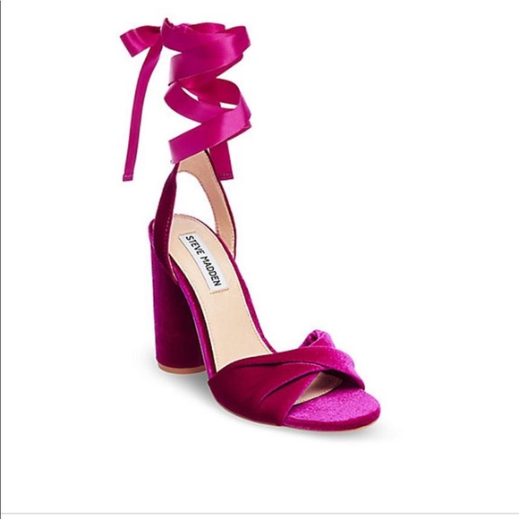 Steve Madden Shoes - Steve Madden Magenta Clary Wrap Heel